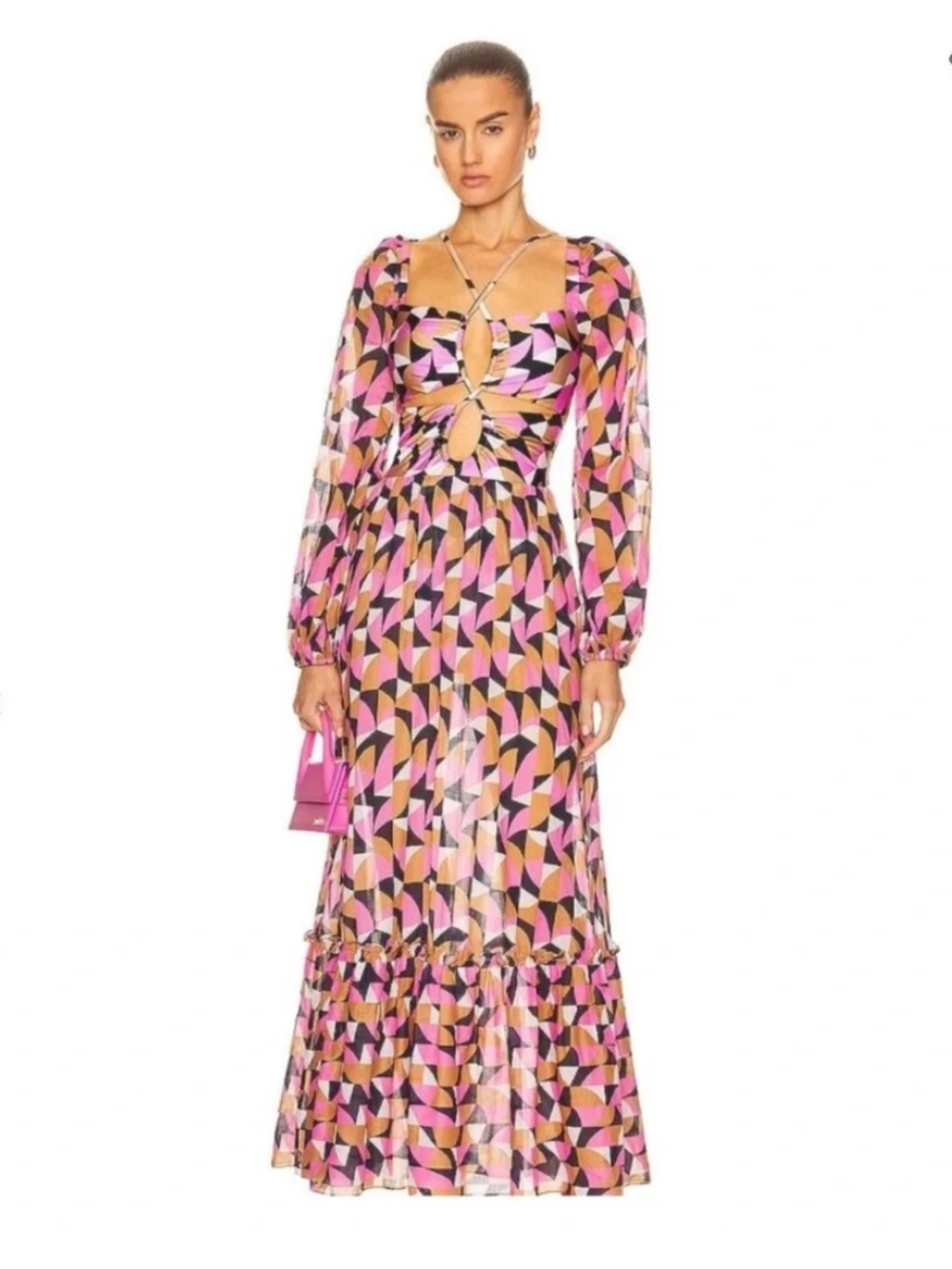 PatBO Plitka Abstract Maxi Dress